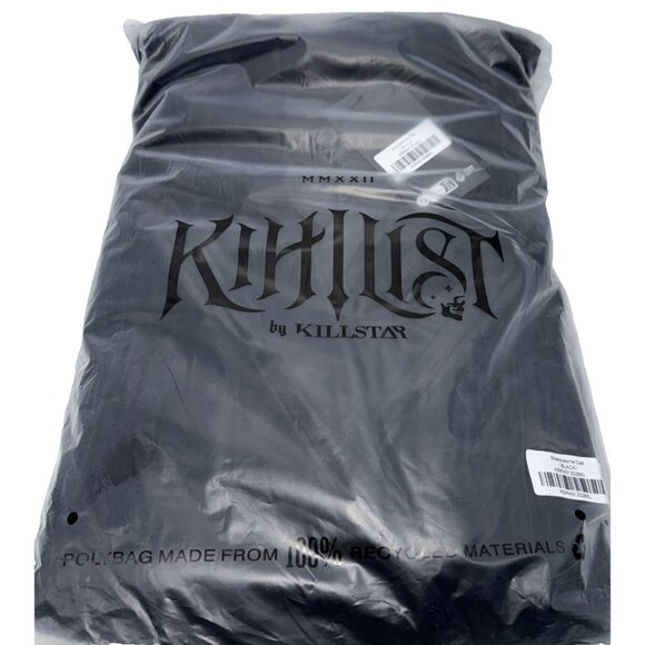 Killstar Womens Shadowborne Coat Sz XL Black Velvet Maxi Full Length Goth NWT - Picture 9 of 13